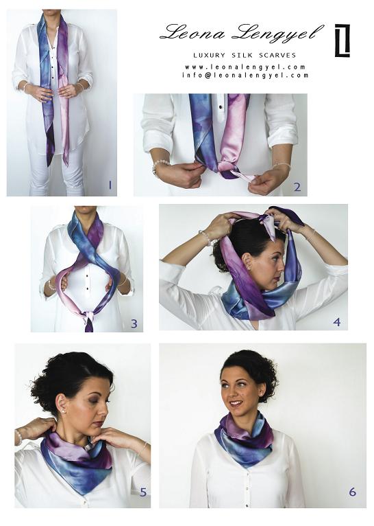 4 ways to wear a scarf - by Leona Lengyel - PaulaTrendSets